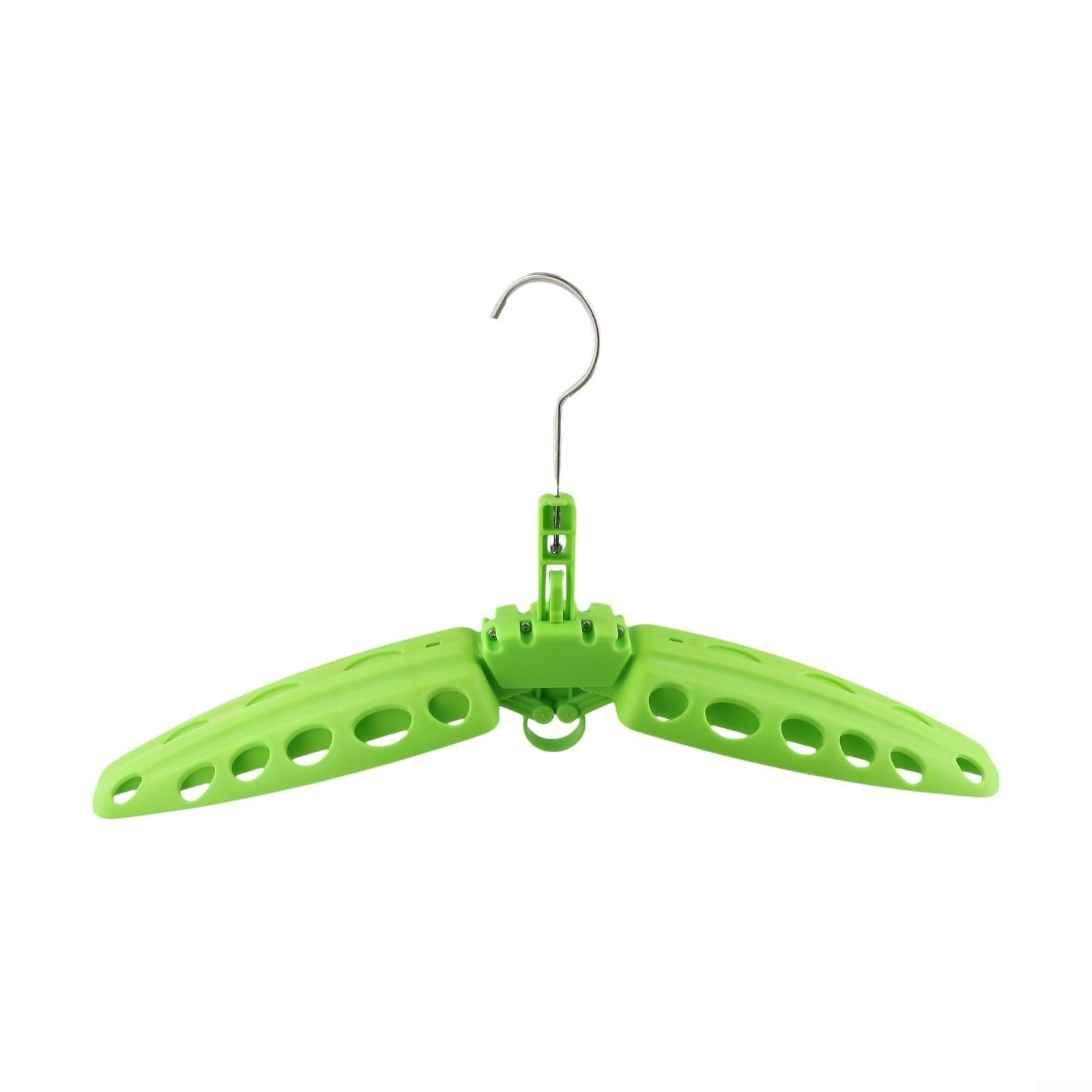 Percha para traje de neopreno, diseño plegable de flujo de aire de plástico resistente para surf, traje de buceo, accesorio de secado verde (verde)