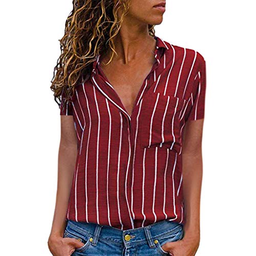 Tops para mujer, MOMOXI Camiseta de manga larga casual color block a...