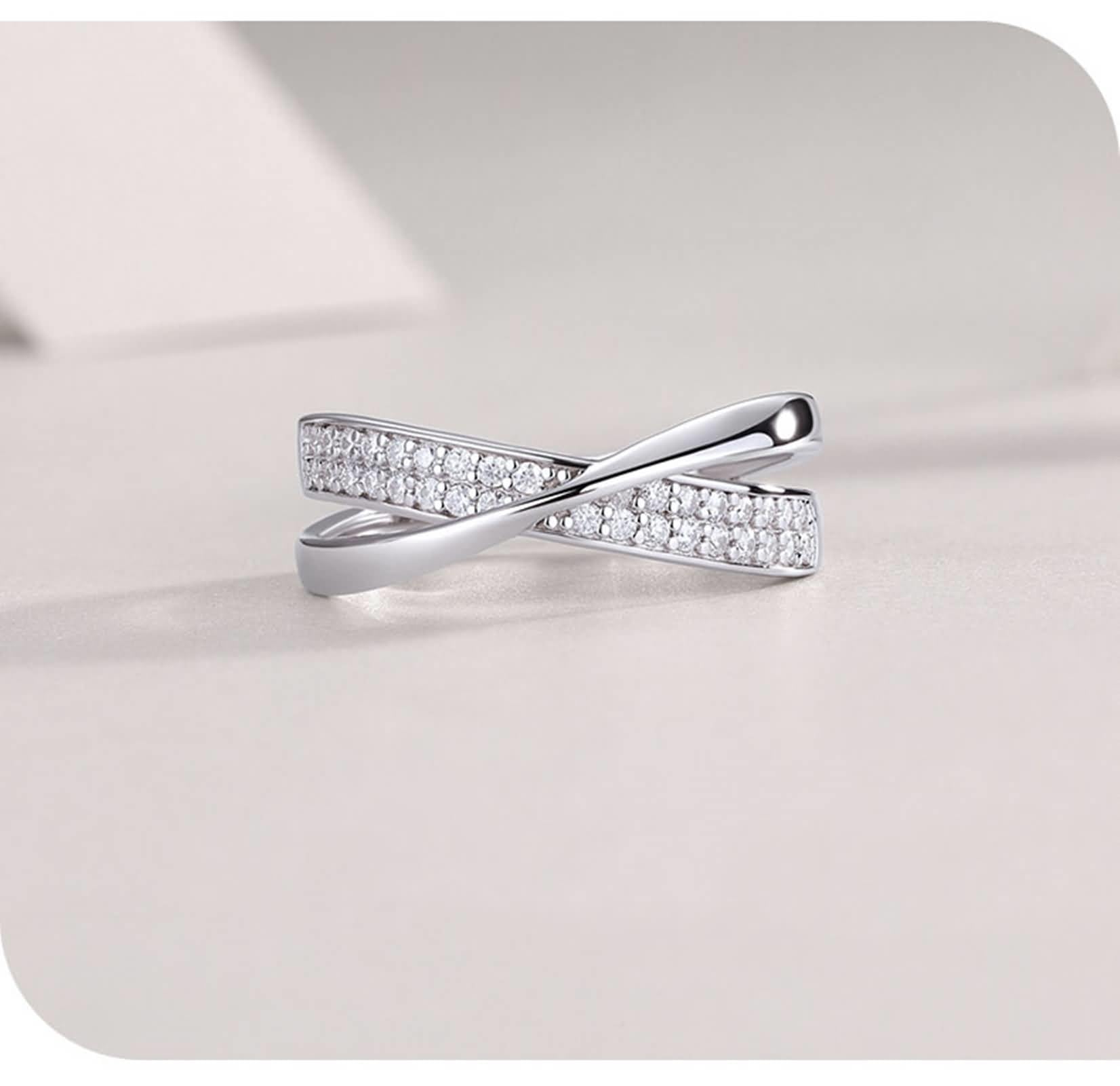 Pierścionek damski Moissanite, pierścionek zaręczynowy, białe złoto, elegancki pierścionek ślubny z prawdziwego złota