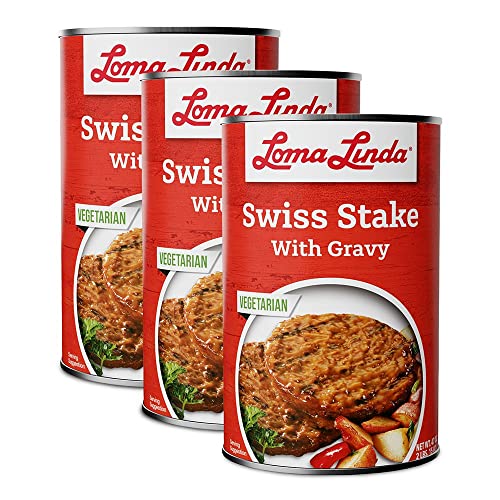 Loma Linda - Plant-Based - Swiss Stake with Gravy (47 oz.) (Pack of 3) - Kosher