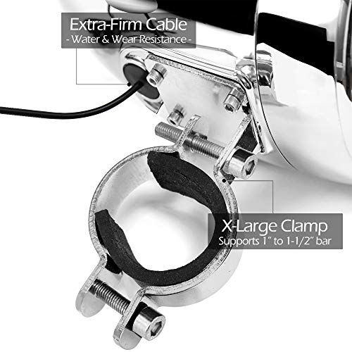 Gohawk Tn4-Q 1000W 4-Channel Amplifier 4" Full Range Waterproof Bluetooth Motorcycle Stereo Speakers Audio System Aux Usb Sd Radio For 1-1.5" Handlebar Harley Touring Cruiser Atv #TOP4