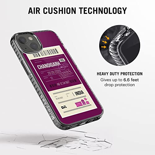Image of DailyObjects Case for iPhone 13 Compatible with Mag-Safe Wireless Charging, Stride 2.0 Chandigarh City Tag Slim Shockproof Back Cover with Inner Magnetic Ring