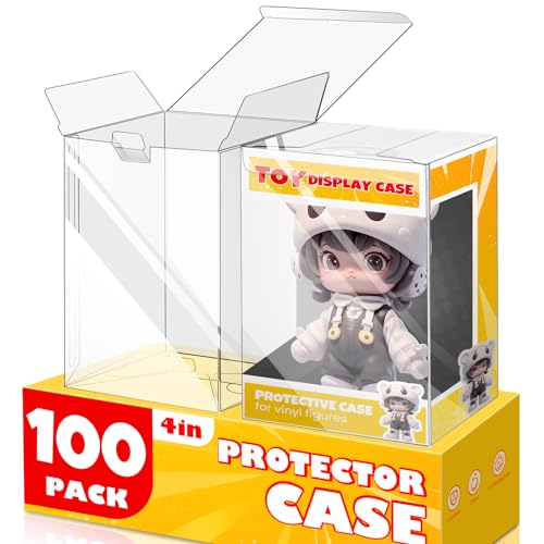 100 Pack Protector Case for 4 Figure 0.38mm PET Protectors with Funko