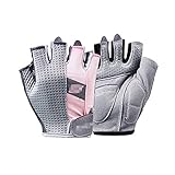 【Protección mejorada】 Guantes de fitness Guantes de ejercicio para hombres y mujeres. almohadilla de la palma de SBR engrosada de silicona suave, el centro de la palma está hecho de material de súper fibra, almohadilla de la palma engrosada, relleno muy completo, absorción de impactos y resistente al desgaste; Nido de abeja de silicona antideslizante, lo que hace que su conducción sea más cómoda. Guantes de bicicleta de montaña con una potente protección de absorción de impactos.