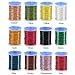 Wifreo 12 Color/Set 0.2mm Non-tarnishing Ultra Fly Tying Copper Wire Super Realistic Fly Tying Material Great Choices for Larve Nymph, Streamer Brassie Brown Black Silver Red