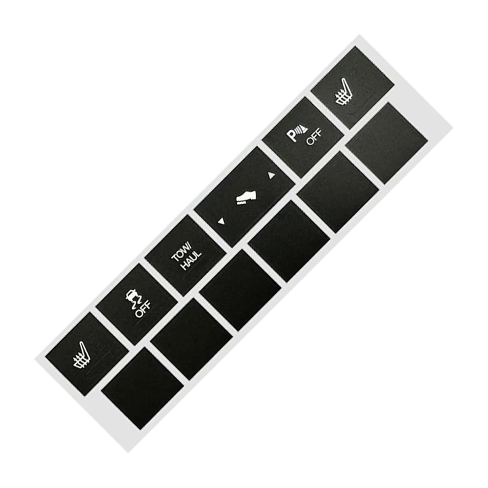Button Repair Stickers Compatible with Jeep for Cherokee for Commander Car Stickers Heated for Seat Traction Button Repair Sticker Set Black Decals