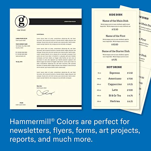 Image of Hammermill Colors Cream, 20lb., 8.5 x 14, Legal, 500 Sheets /1 Ream (168040R)