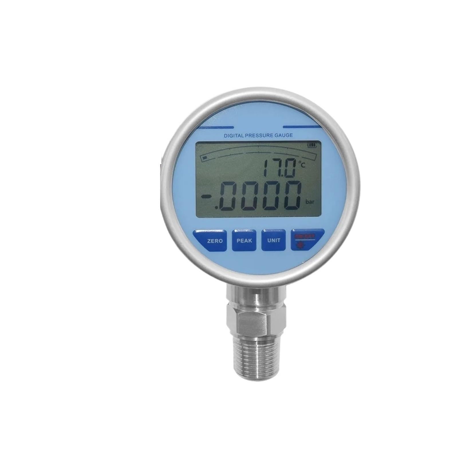 Edelstahl-Manometer, Genauigkeit 0,2% Manometer LCD-Hintergrundbeleuchtungsanzeige for Öl-Wasser-Digital-Manometer(-100-250Kpa)