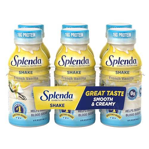 Image of SPLENDA Diabetes Care Shakes - Meal Replacement Shake, 8 Fluid Ounces Per Bottle (French Vanilla, 6 Pack) | Meal Replacement Shake, 6 Pack