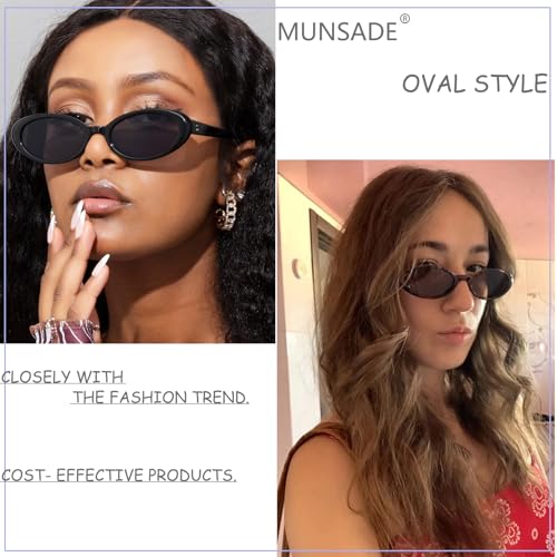Vintage Oval Sunglasses for Women Fashion Small Frame Retro 90s Sun Glasses UV400 Protection3