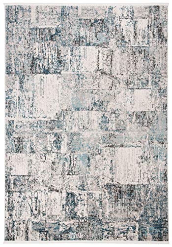 Safavieh Contemporary Indoor Woven Accent Area Rug, Shivan Collection, SHV717, in Grey/Blue - Image 2