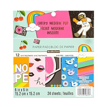 Office Product 6'' x 6'' Cheeky Modern Pop Premium Crafting Paper Pad Book