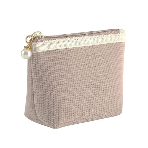 Borsa di trucco per la borsa cosmetica di viaggio sacca di velluto a coste portatile versatile della chiusura lampo per le donne