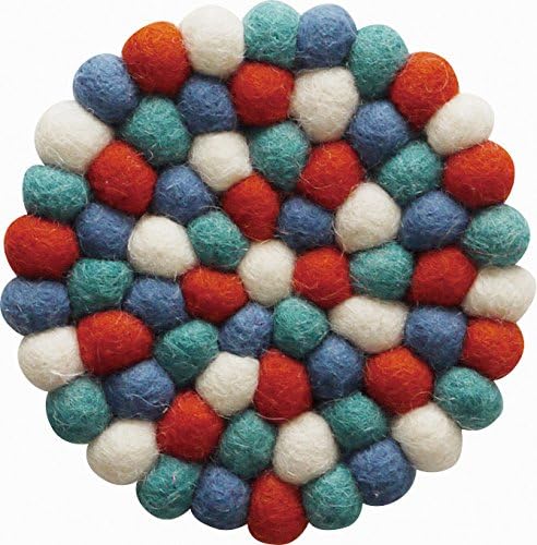 Amazon 現代百貨 Bon Bon フェルトボールの コースター トリベット 手作業で繋げた ハンドメイド ウールコースター ミックス レッド 23rd コースター オンライン通販 Amazon 現代百貨 Bon Bon フェルトボールの コースター トリベット 手作業で繋げた ハンドメイド ウールコースター ミックス レッド 23rd コースター オンライン通販