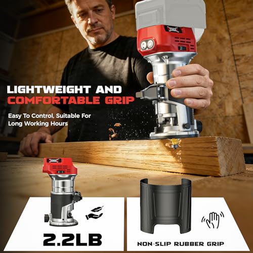 Cordless Router Tool Compatible with Milwaukee Battery(Tool Only) - image 6