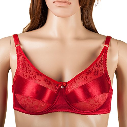 Mayuber Pocket Bra To Hold Fake Boobs Silicone Breast Forms For Crossdressers Mastectomy Red Bra #TOP1
