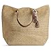 Rutledge & King Straw Bag - Tote Bag - Beach Bag - Large Tote Bag (1 pack, Brown)