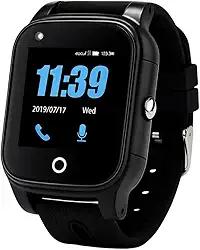 SkyAngel911Wrist Relógio de alerta médico inteligente – Sem contrato, custo único, detecção de queda + chamada 911 do pulso, relógio de saúde e segurança à prova d'água, voz bidirecional, assistência