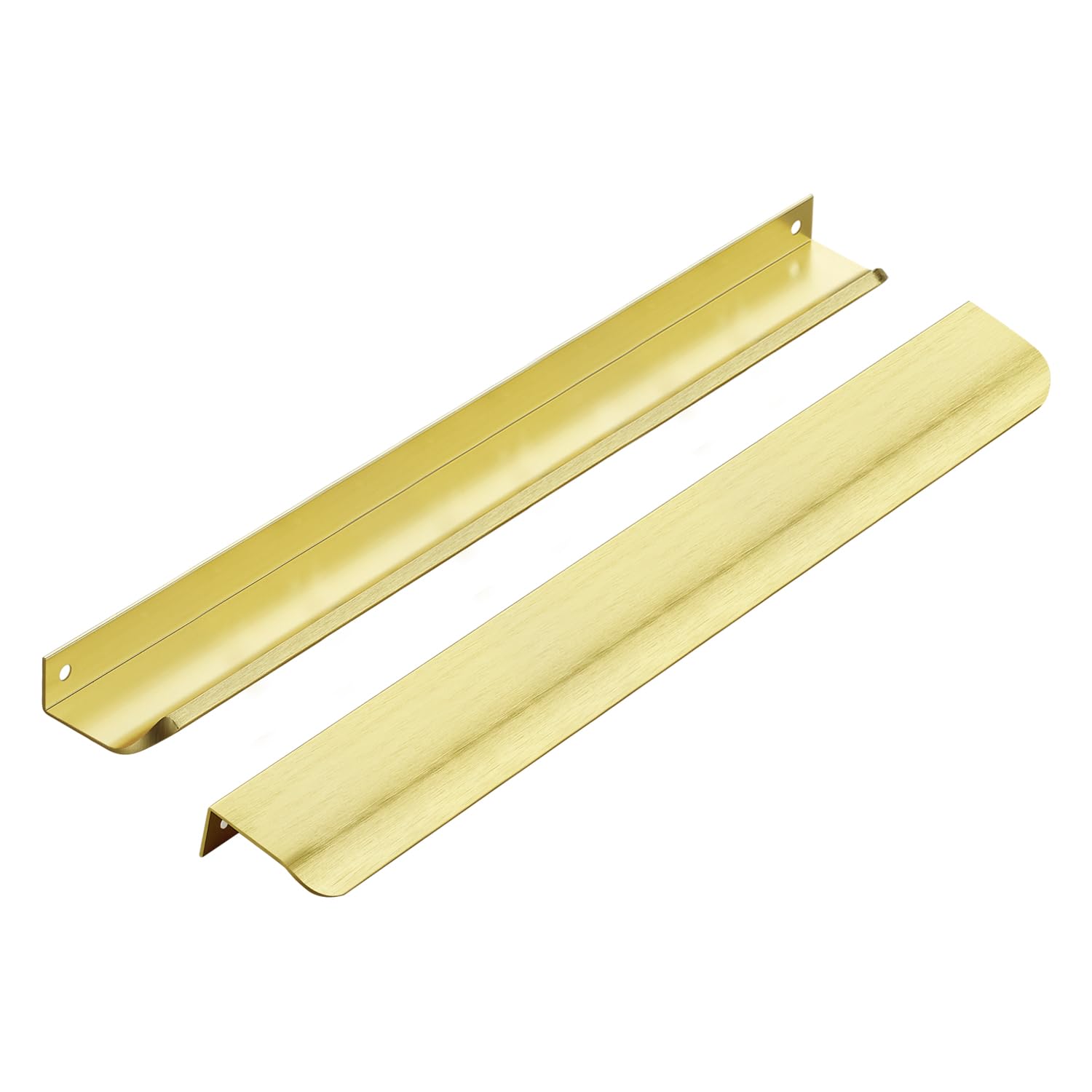 Gold Cabinet Handles Finger Edge Pulls 11.8 Inch CC 30 Pack