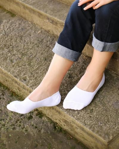 5 Pair Mens Truly No Show Socks With Non Slip Grips,Women Cotton Low Cut Socks for Loafer Sneakers Boat Shoes2