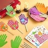 24 Sets Sunday School Bible Crafts Kit for Kids How to Pray Handprint Fan Craft DIY VBS Christian Religious Arts Make Your Own Finger Prayer Fan for VBS Church Home Party Classroom Activities #3