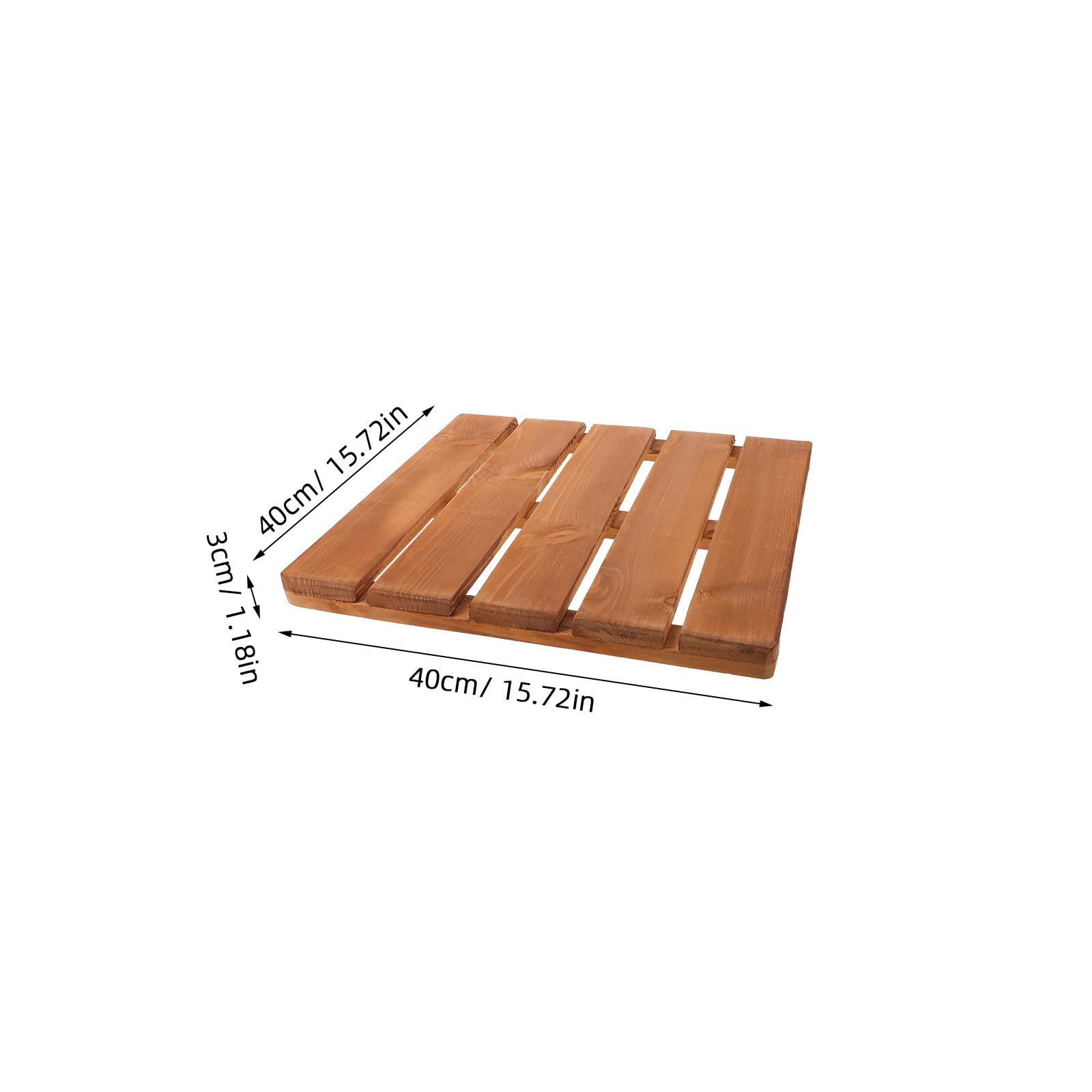 Cabilock Alfombra de Ducha Fácil de Limpiar Antideslizante de Madera Maciza Diseño Natural Que Eleva el Estilo y Aporta Comodidad para Baño y SPA
