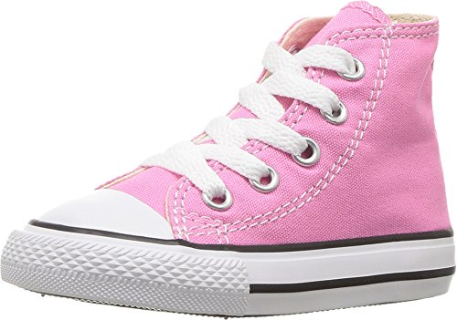 Image of Converse All Star Hi Infant Canvas Trainers Pink Canvas - 8 Infant UK