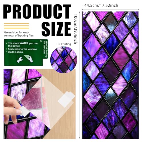Vinilo decorativo para ventana Nuxovilar Gothic Purple 17.5×39.3 in miniatura 4