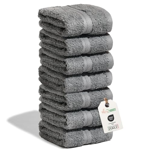 nice homeit – Lot de 6 lavettes 30 x 30 cm en Coton bouclé – Douces et absorbantes, idéales...