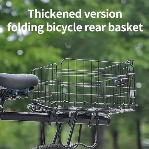 Panier arrière pliant du vélo anti-encombrement en métal robuste - 4
