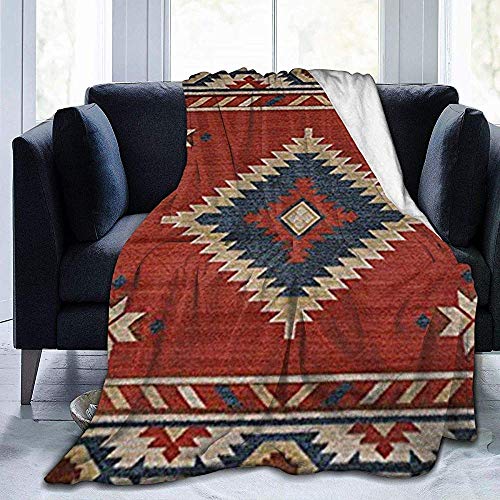 Dusk Fort Throw Blanket Manta De Vellón Ultra Suave Diseño Sudoeste del Nativo Americano Manta Cálida Manta De Tiro Manta De Cama Gruesa para Sofá Forro Polar 60X50 Pulgadas