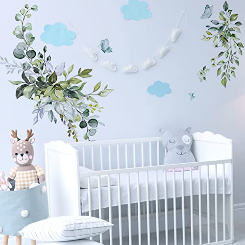 Vepret Plant Wall Decals, Removable Fresh Plant Wall Stickers Green Hanging Leaves Flower Vines Wall Murals For Bedroom Living Room Nursery Boho Wall Decor Diy Wall Art As Decorations Peel And Stick #TOP6