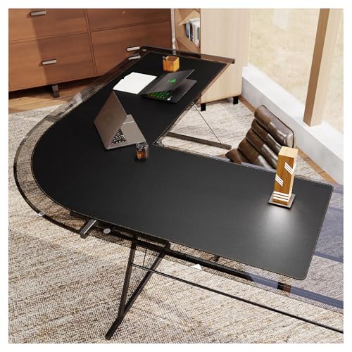 MAIDERN Alfombrilla de Escritorio en L Negra 150x150x2 cm miniatura 6
