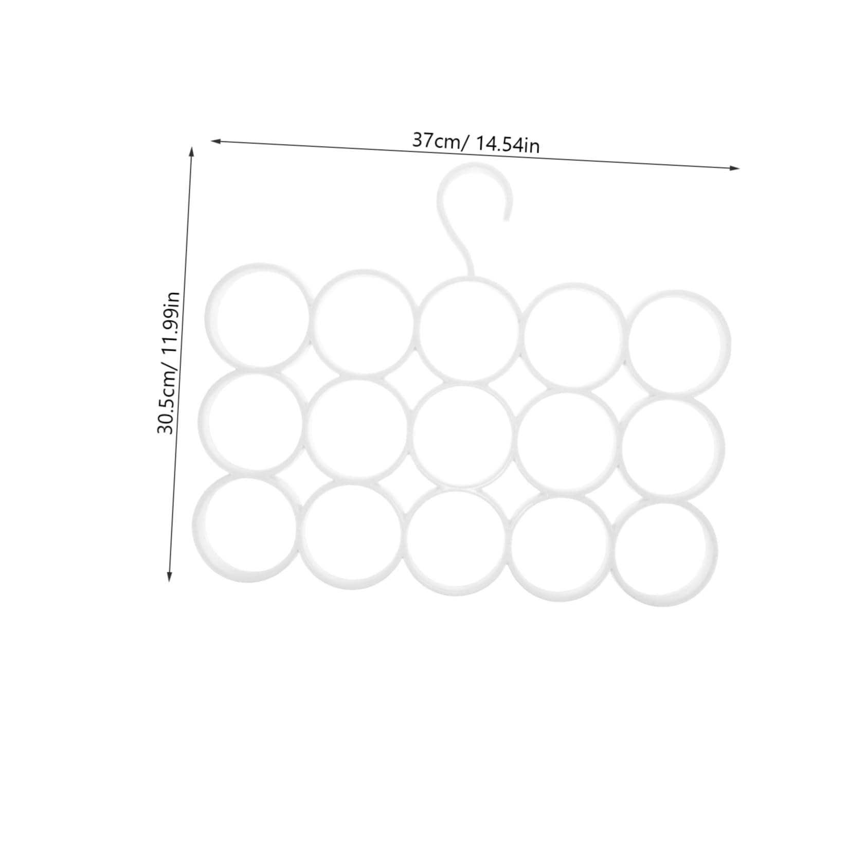 PRETYZOOM 15 Ring Scarf Ties Rack Closet Organizer Wardrobe Storage Hanger for Scarves Ties Belts Leggings Shawls