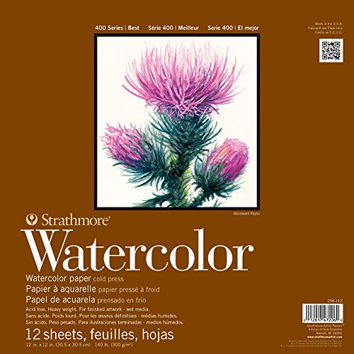Strathmore Watercolor Paper Pad 12'X12'-12 Sheets -298112