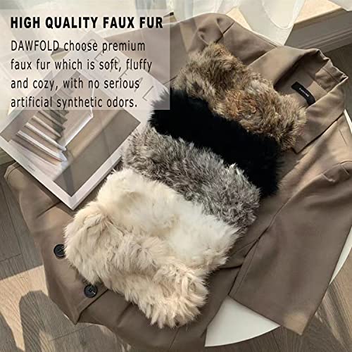 Dawfold Women's Faux Fur Headband With Elastic For Winter, Earmuff Earwarmer Fluffy Warm Lined Cold Weather #TOP3