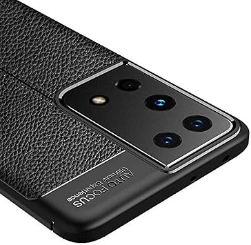 Spia Samsung Galaxy S21 Ultra Case Black Moss Silicone Cover Original Flexible Thin Improved Durable Anti-Shock Protector New Generation Design (Samsung Galaxy S21 Ultra, Black)