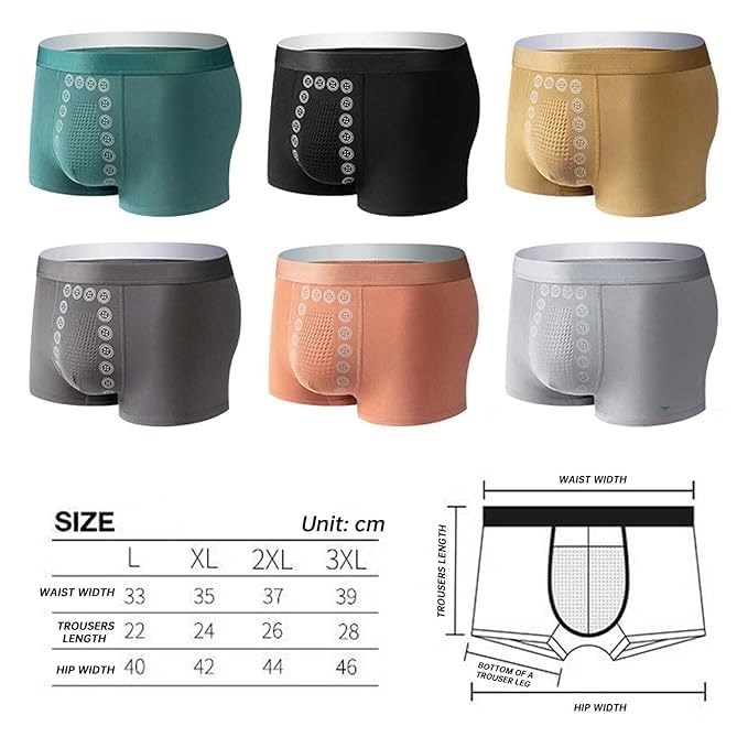 Image of Men's Mid-Rise Magnetic Boxer Briefs | Breathable Stretch Fabric with Energetic Massage Dots Underwear