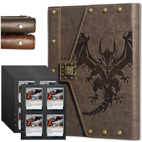 DDFE Classeur à chargement supérieur, 200 pochettes double face, album de cartes à collectionner, petit classeur à chargement par le haut pour le sport, TCG, MTG