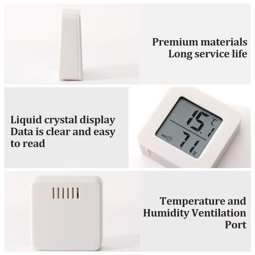 Thermomètre hygromètre d'intérieur numérique LCD température précise humidimètre lot de 2