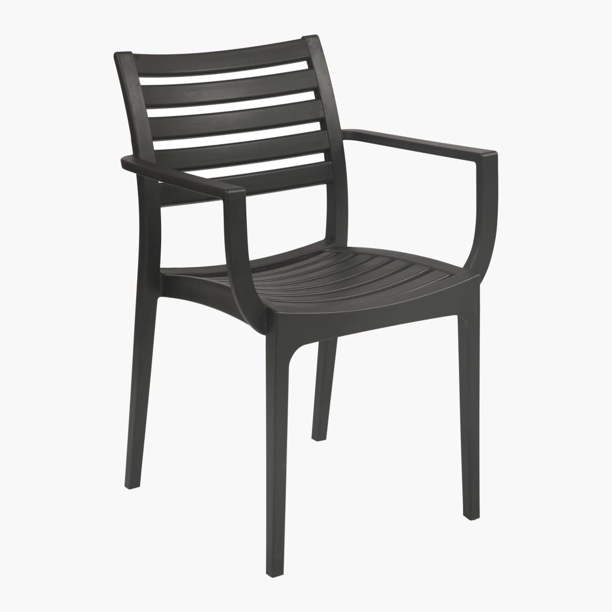 Home Centre Luna Black Polypropylene Outdoor Armchair-image-20