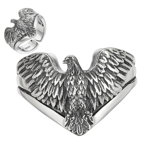 Bague aigle femme contre les bijoux ternes : look rétro gravé garanti