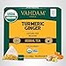 VAHDAM Organic Turmeric Ginger Herbal Tea Bags (100 Pyramid Tea Bags) Caffeine Free, Non GMO | 100% Pure Herbal Blend - Savory & Spicy, Plant-Based Teabags | Resealable Ziplock Pouch