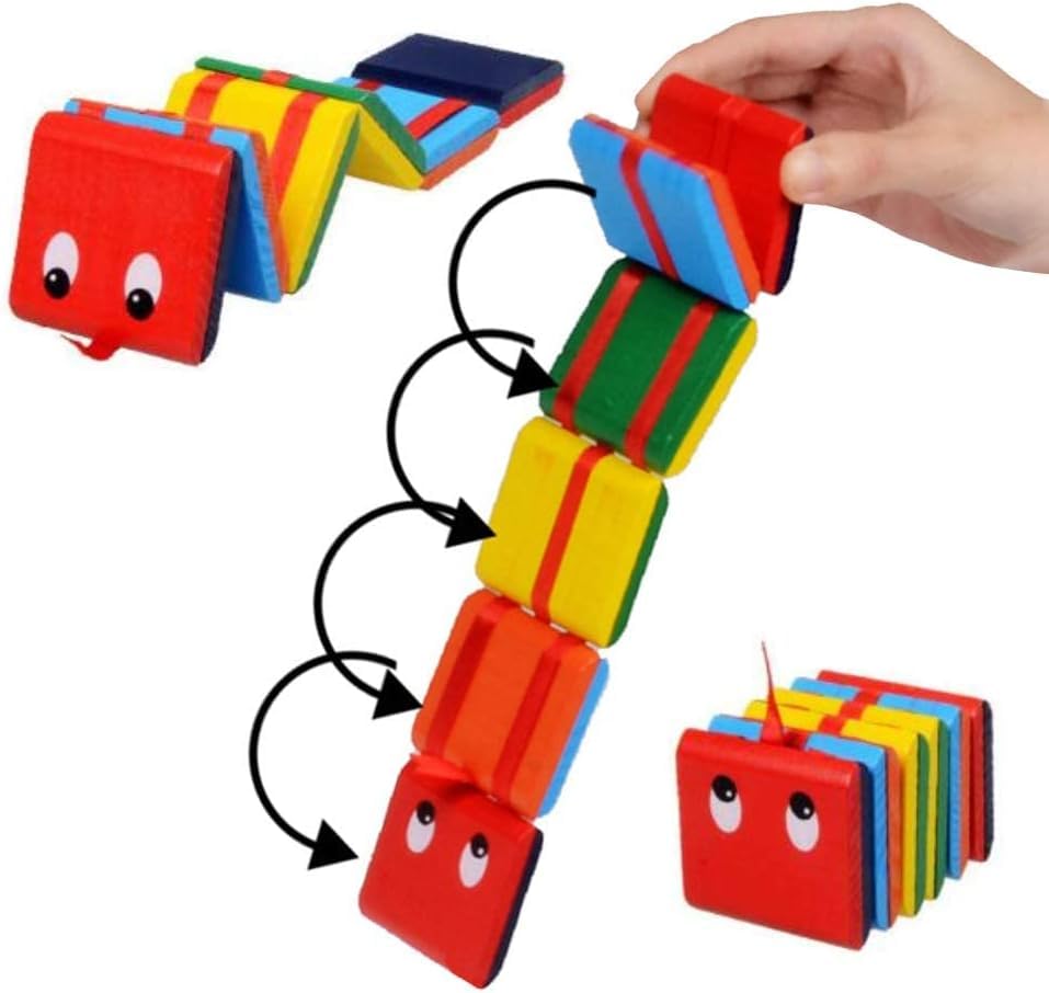 MONKEYTAIL Wooden Jacob's Ladder Retro Toy | Optical Illusion Fidget Toy | Classic Magic Toy for Kids