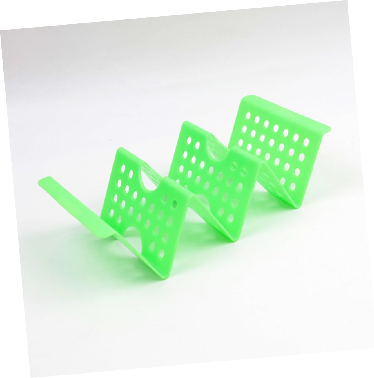 PRETYZOOM 8pcs Mexico Taco Holder: W-shaped Set Large Plastic Tray Plates - for Tortillas Pancakes Kitchen Carnival Party Supplies image 4