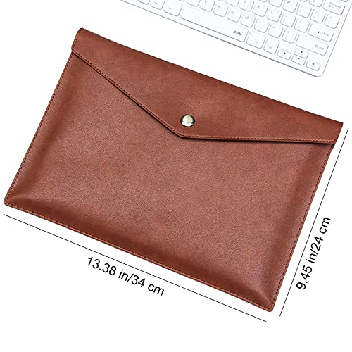 VANRA 1 pasta de arquivo de couro PU A4 porta-documentos envelope impermeável portfólio organizador