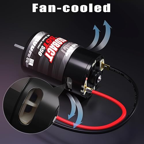 Miniatura 10 de Globact Motor RC 550 12T Motor cepillado para escala RC 110 Eléctrico de curso corto Camión Traxxas Slash 2WD4WD Redcat ARRMA AXIAL HSP HPI Wltoys