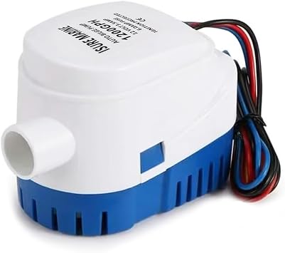 ISURE MARINE 12V Automatic Submersible Boat Bilge Water Pump Latest styles 1200GPH Built-in Auto Float Switch 1200GPH