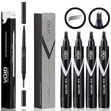 VOID Homme Beard Pen Filler for Men Pack of 4 with Beard Pencil, Easy Beard Pen Liner, Beard Filler Pen for Beard Filling Pen Kit & Beard Marker, Waterproof Pen Black