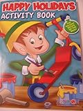 Bendon Happy Holidays 160 Page Giant Coloring and Activity Book ~ Christmas Edition (Elf in Woodshop)